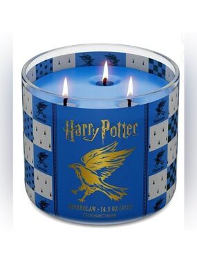 Harry Potter Ravenclaw Blue 3-Wick Candle Hogwarts Collectible NEW